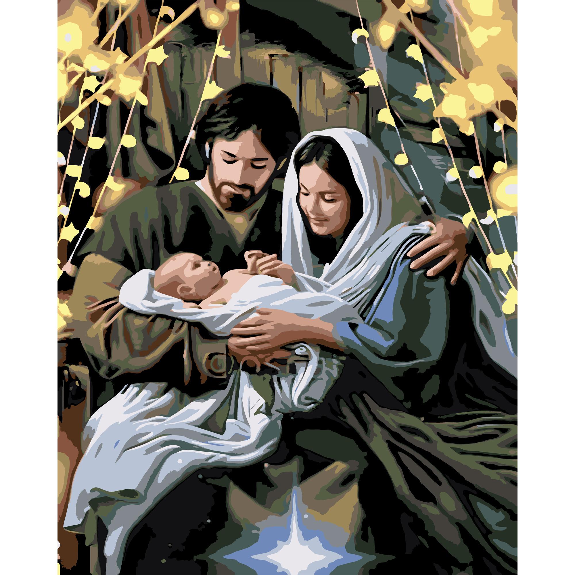 Картина за номерами Strateg Ніч народження 40x50 см (VG013) Картина за номерами Strateg Ніч народження 40x50 см (VG013)