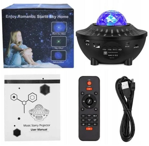Ночник-проектор Галактика LY-427 Bluetooth с пультом и колонкой (23286253)