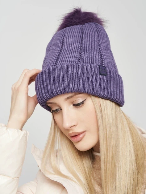 Шапка вязаная женская Under Armour UA Around Town CGI Beanie зимняя OS Фиолетовый (679045)