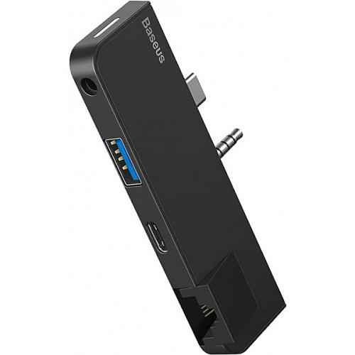 Док-станція BASEUS CAHUB-FG01 USB3.1 Type-C/3.5 mm Чорний - фото 3