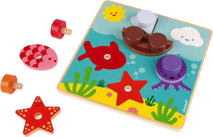 Игра деревянная развивающая Janod Essentials Пазл с винтовыми элементами (2444872049)