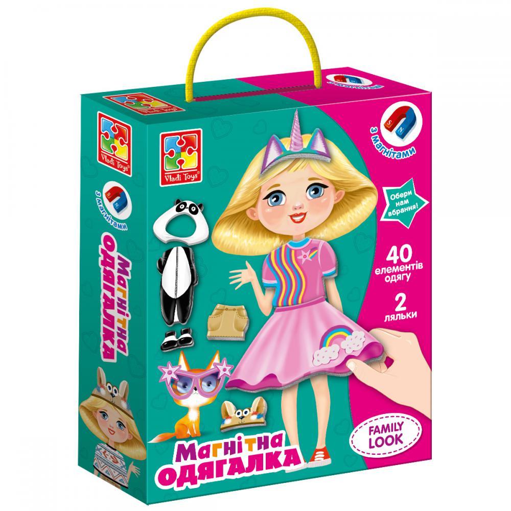 Игра развивающая Vladi toys магнитная одевалка Family look (VT3702-21) Игра развивающая Vladi toys магнитная одевалка Family look (VT3702-21)