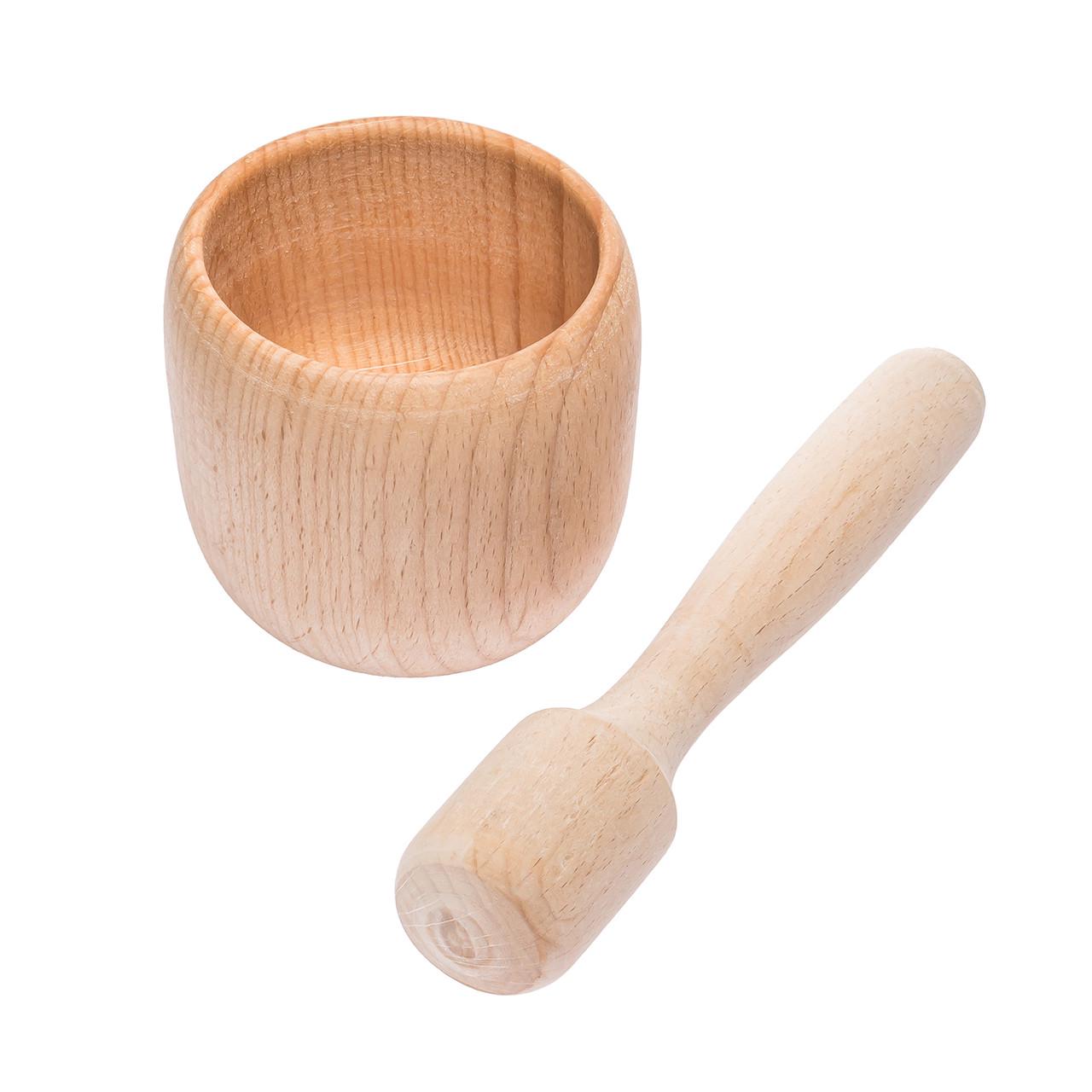 Ступка с пестиком деревянная 8,5х7,5 см (1759636340) - фото 5
