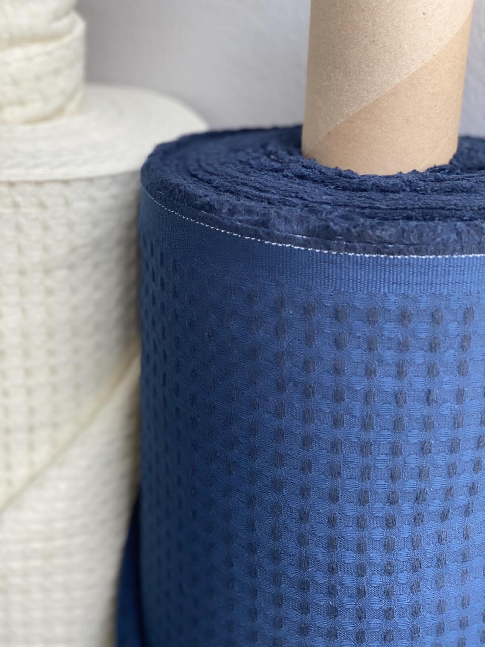 Ткань LINEN PLUS CRASH EFFECT 54% лен 46% хлопок 200 см Синий (1929-415-999MZ) - фото 3