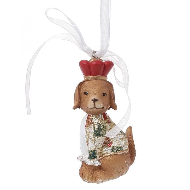 Фигурка-подвеска BonaDi Собака в красной короне (890-197)