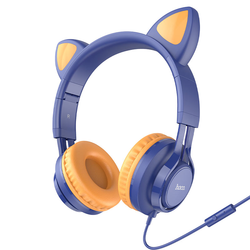 Наушники Hoco W36 Cat Ear Stereo Headphones Midnight Blue (770400)