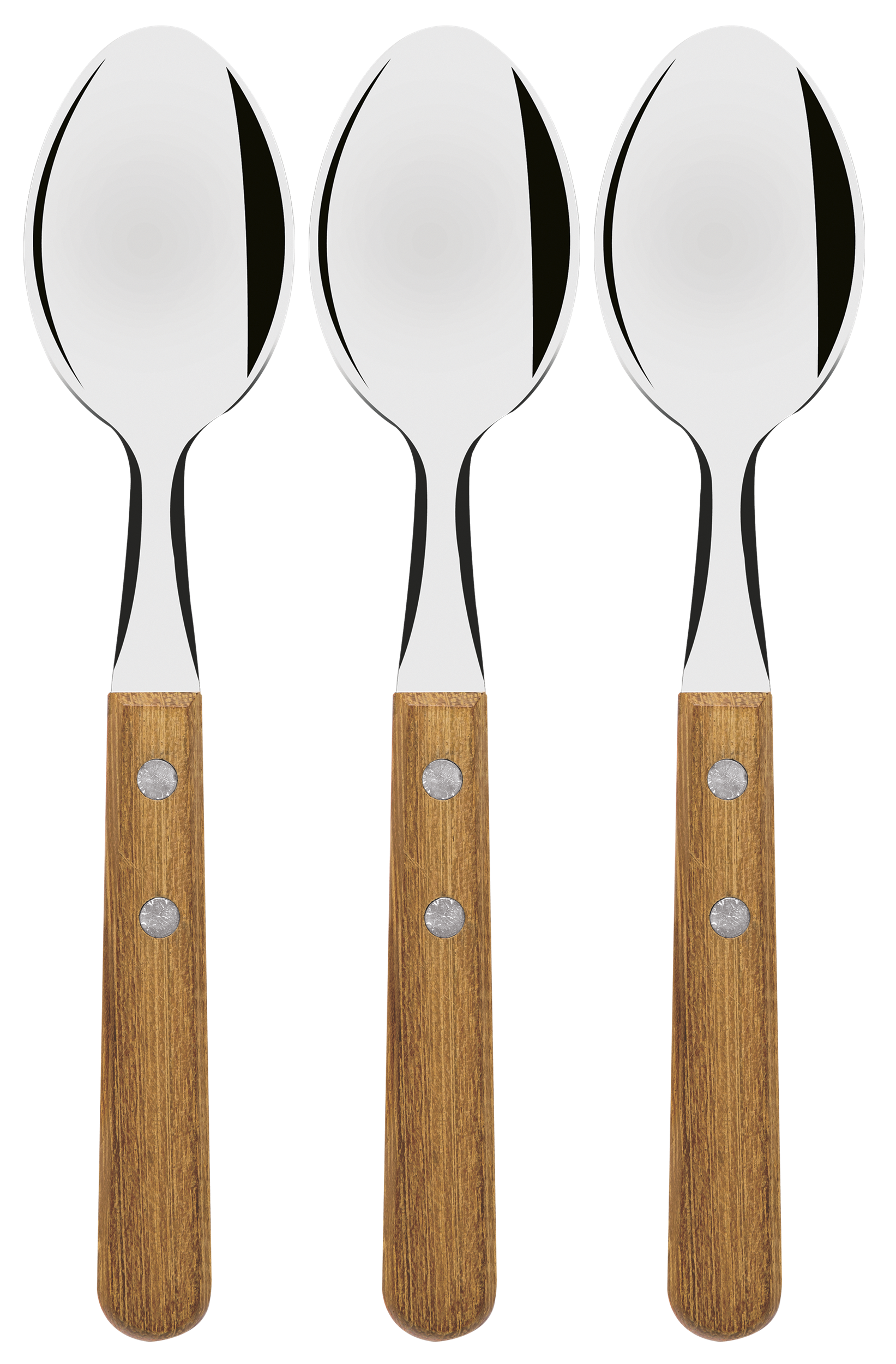 Набір столових ложок Tramontina Dynamic з нержавіючої сталі/дерево 3 шт. (22303/300)