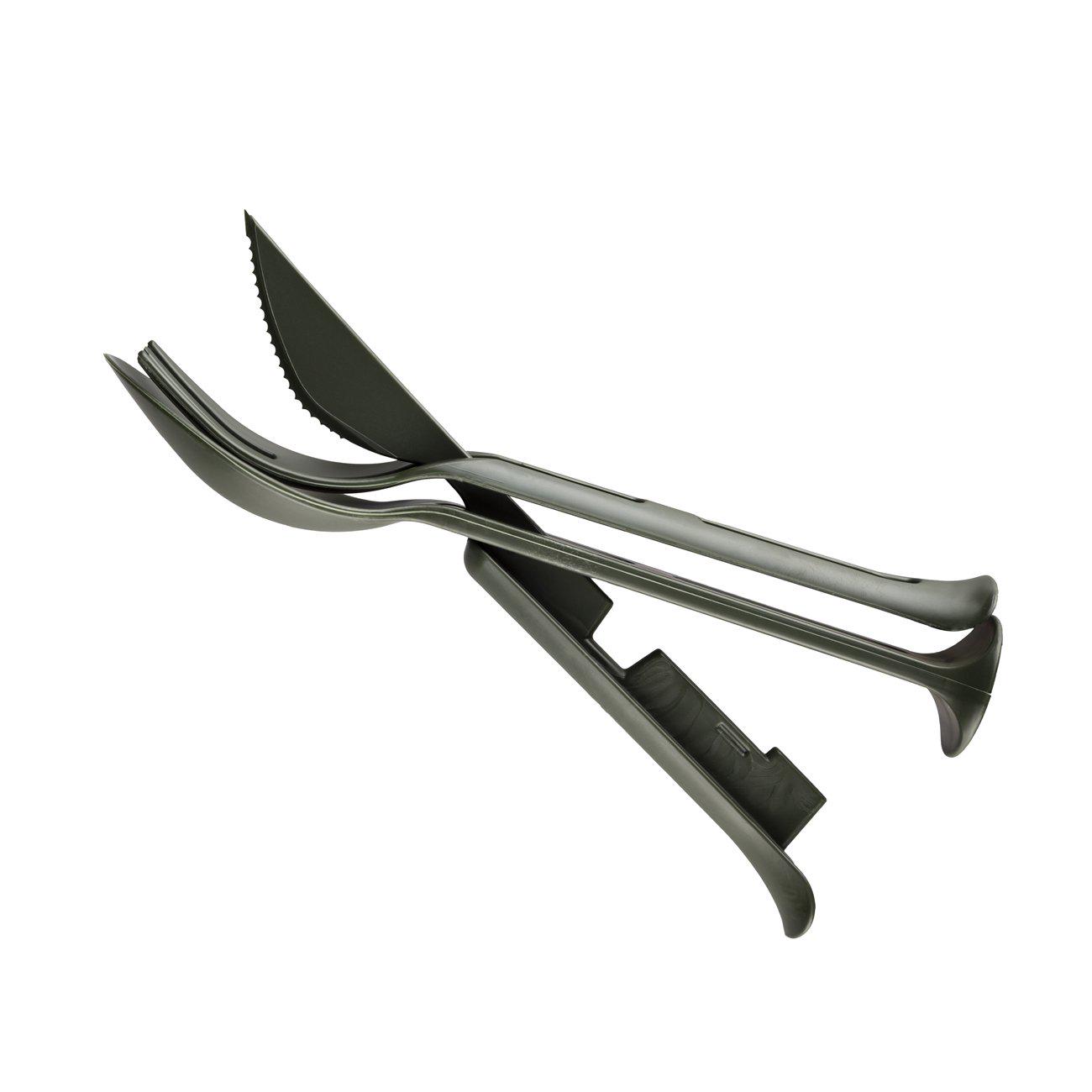 Набор столовых приборов портативный 3в1 Khaki - фото 3 Набор столовых приборов портативный 3в1 Khaki - фото 3