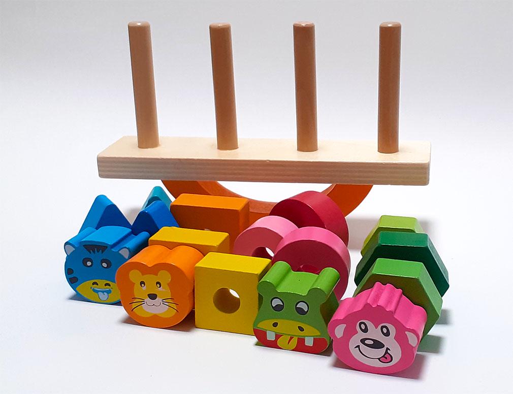 Балансир з пірамідками Wooden Toys Наймиліші Звірята - фото 5