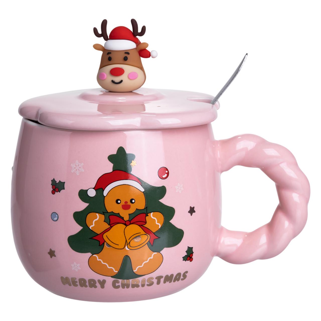 Чашка фарфоровая Gingerbread с крышкой 400 мл (FM-CS-20B) - фото 1 Чашка фарфоровая Gingerbread с крышкой 400 мл (FM-CS-20B) - фото 1