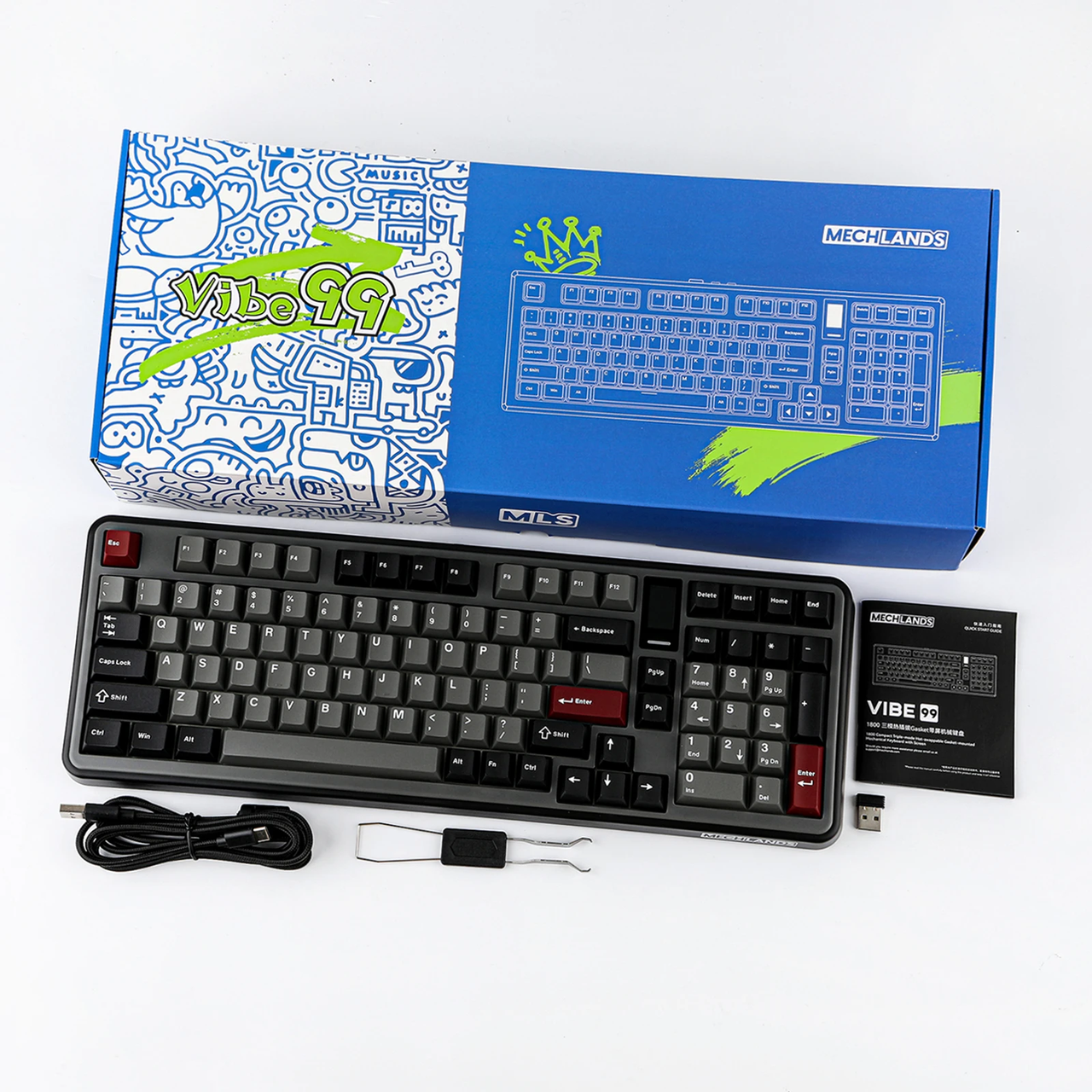 Клавиатура беспроводная MechLands Vibe99 Black (2000195) - фото 10 Клавиатура беспроводная MechLands Vibe99 Black (2000195) - фото 10