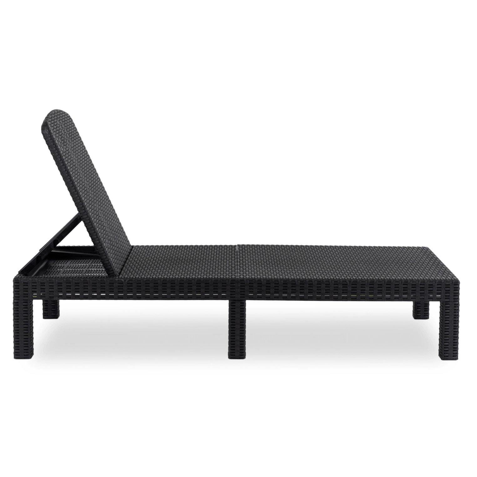 Шезлонг складной Mebel Elite LUIZJANA Черный (ME.LUIZJANA/CZ/P/T/OGR/LEZ) - фото 6