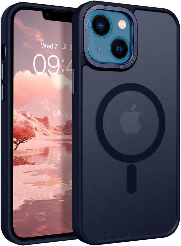 Противоударный чехол Space MagSafe iPhone 15 Plus (матовый) Blue (37929-28)