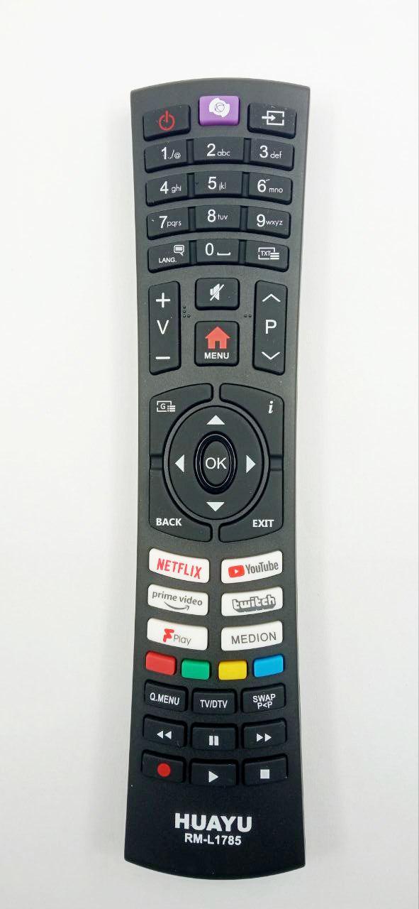 Пульт HUAYU RM-L1785 VESTEL/FINLUX/HITACHI Netflix/YouTube (33412)