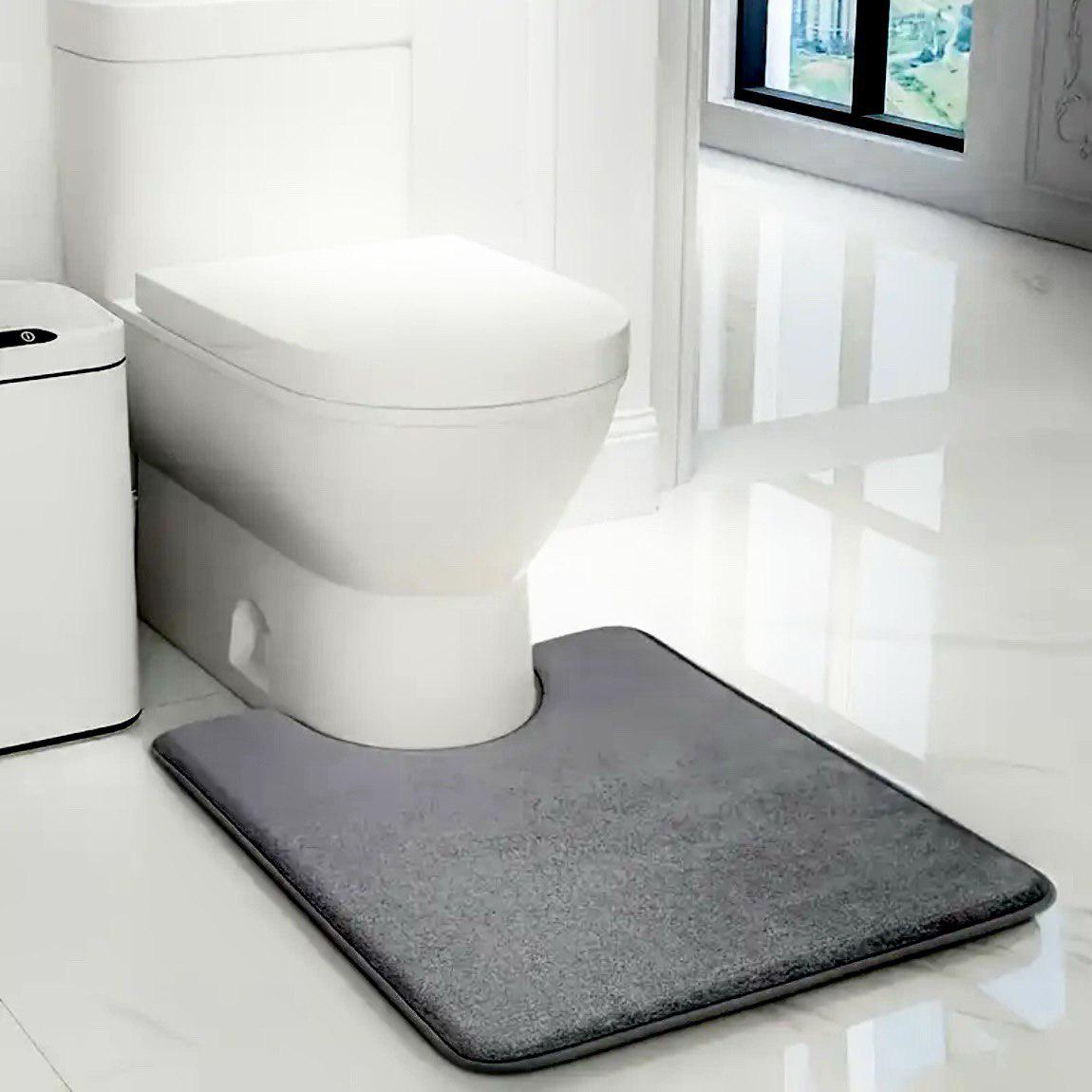 Коврик для туалета Smooth Premium Memory Foam 60х50 см Графитовый (KTSmooth0003) Коврик для туалета Smooth Premium Memory Foam 60х50 см Графитовый (KTSmooth0003)