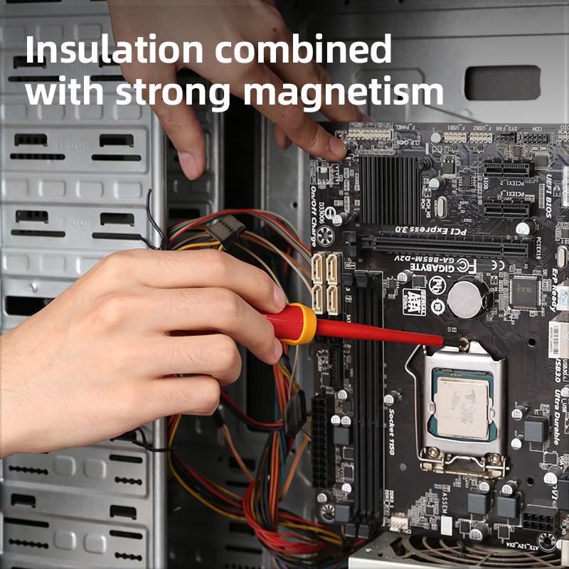 Викрутка шлiцьова Ізольована Deli Tools EDL5141001 4.0*100 мм (27206869) - фото 2 Викрутка шлiцьова Ізольована Deli Tools EDL5141001 4.0*100 мм (27206869) - фото 2