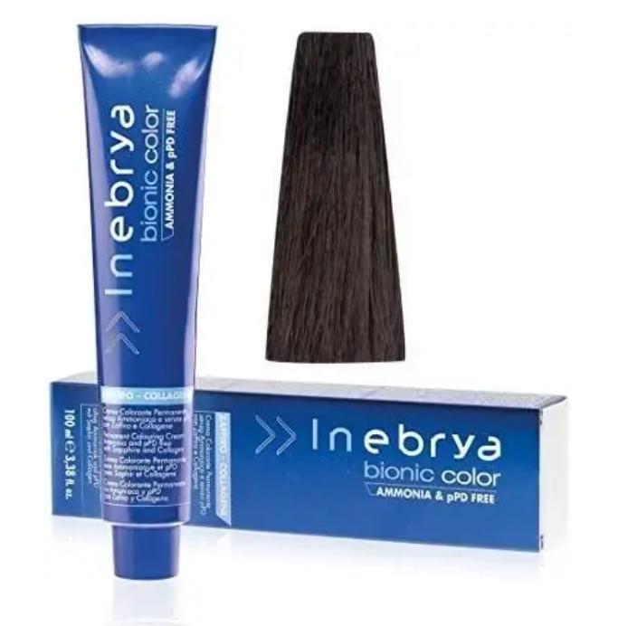Крем-краска для волос INEBRYA Bionic Сolor стойкая без аммиака 100 мл 5/1 Светло-каштановый пепельный Крем-краска для волос INEBRYA Bionic Сolor стойкая без аммиака 100 мл 5/1 Светло-каштановый пепельный