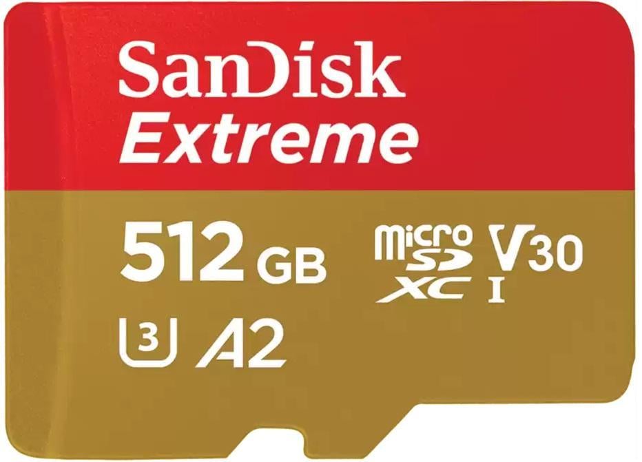 Карта памяти microSDXC SanDisk Extreme 512 Gb C10/U3/V30/A2 (SDSQXAV-512G-GN6MN)