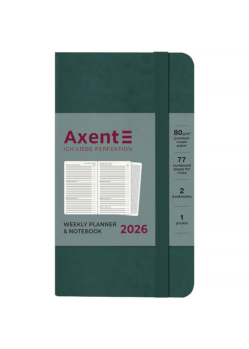 Еженедельник Axent 2026 Pocket Strong датированный 90x150 см Зеленый (8508-26-31-A)