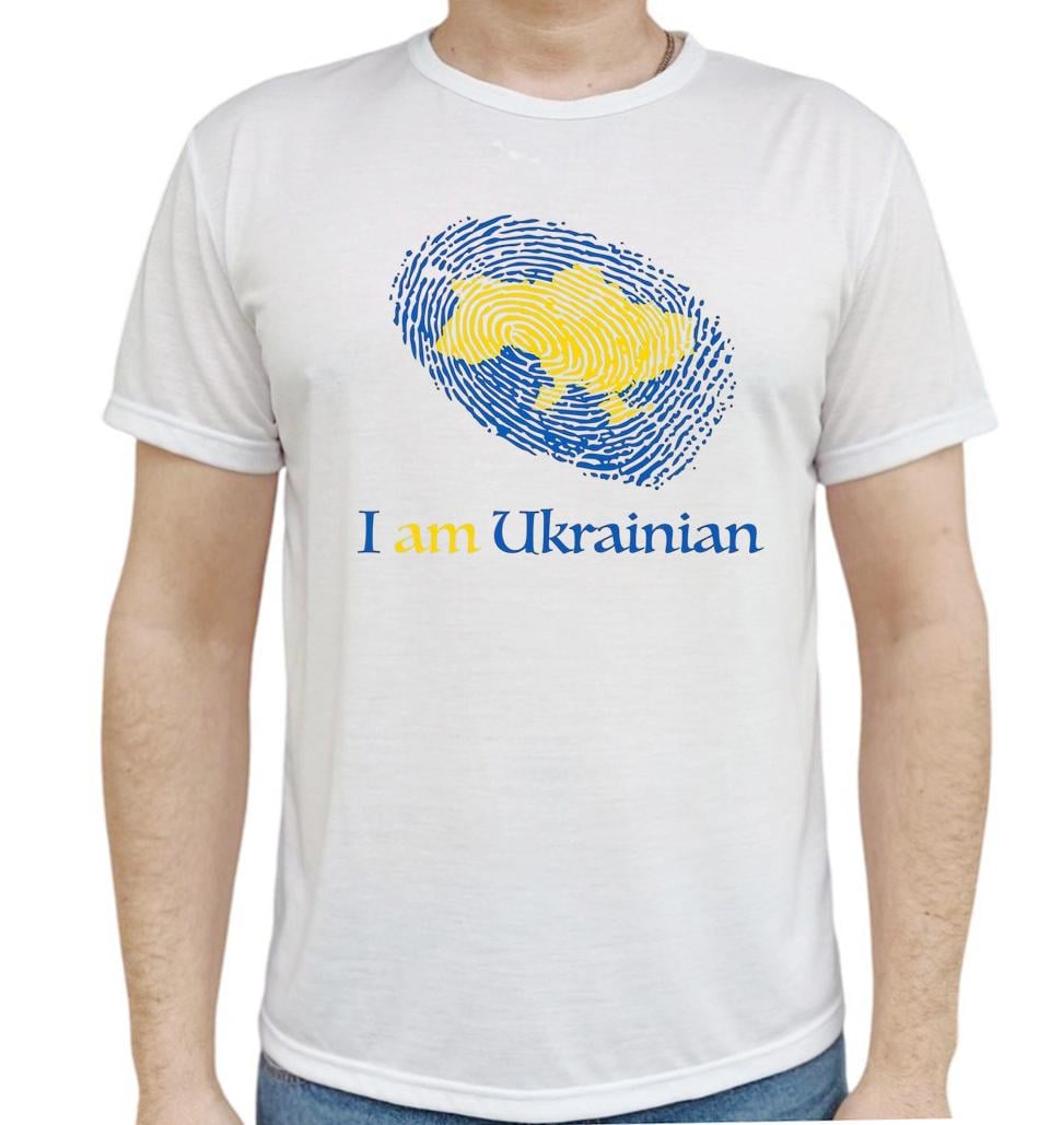 Футболка двостороння I am ukrainian 2XL Білий (28458711) Футболка двостороння I am ukrainian 2XL Білий (28458711)