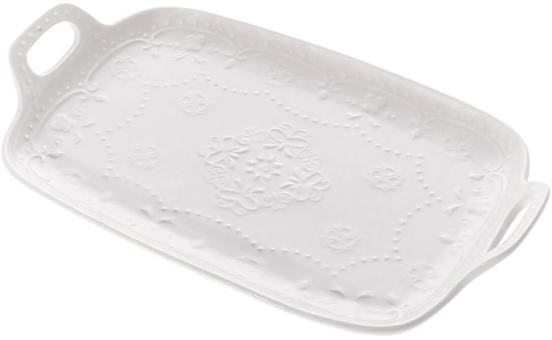 Сервировочные фарфоровые блюда с ручками 2 шт. Белый - фото 2 Сервировочные фарфоровые блюда с ручками 2 шт. Белый - фото 2