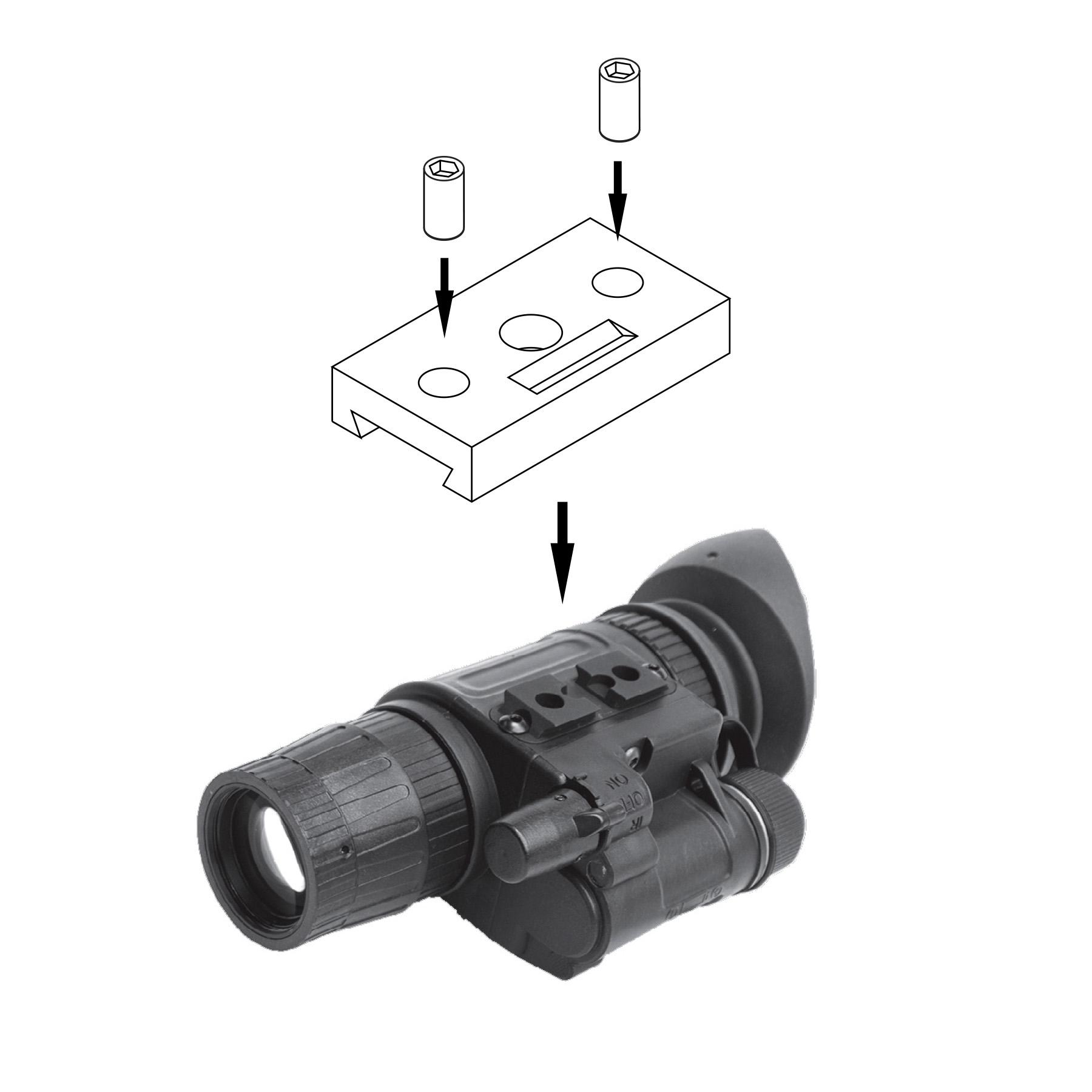 Переходник для монокуляров с minirail на J-arm PVS14 (MINIRAIL-2) - фото 3