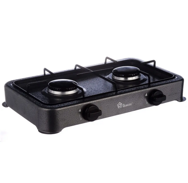 Газовая плита Domotec настольная на 2 конфорки MS-6602 Серый (21242296)
