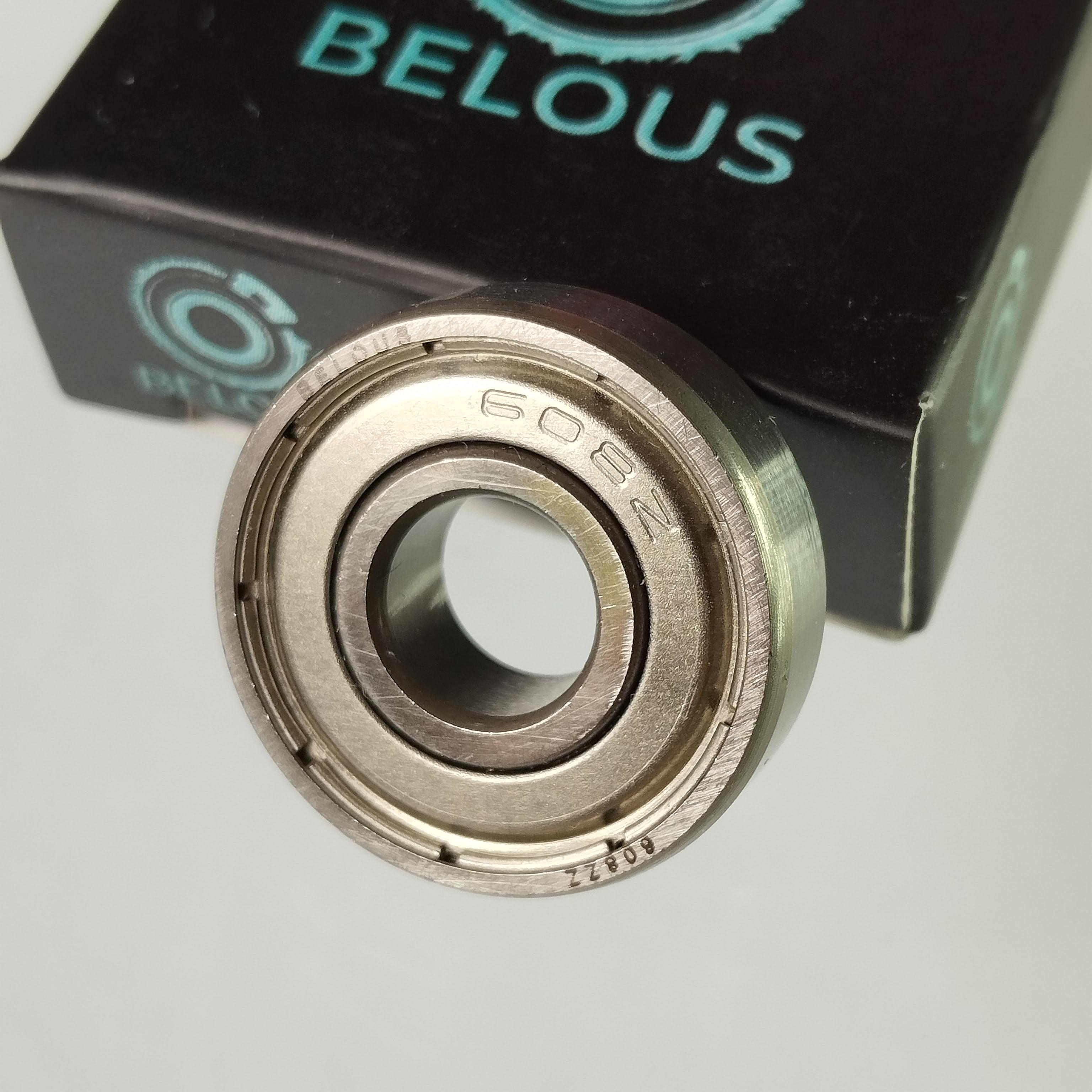 Підшипник BELOUS 608 ZZ кульковий однорядний 8 мм x 22x7 мм gcr15 ABEC3 rpm12000 (100001)