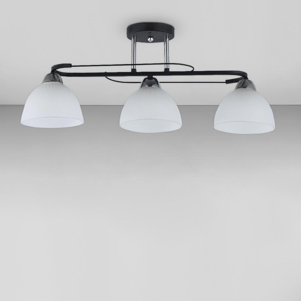 Люстра потолочная Light House SC-18665/3 CR/BK 620х150х260 мм Черный/Хром/Белый