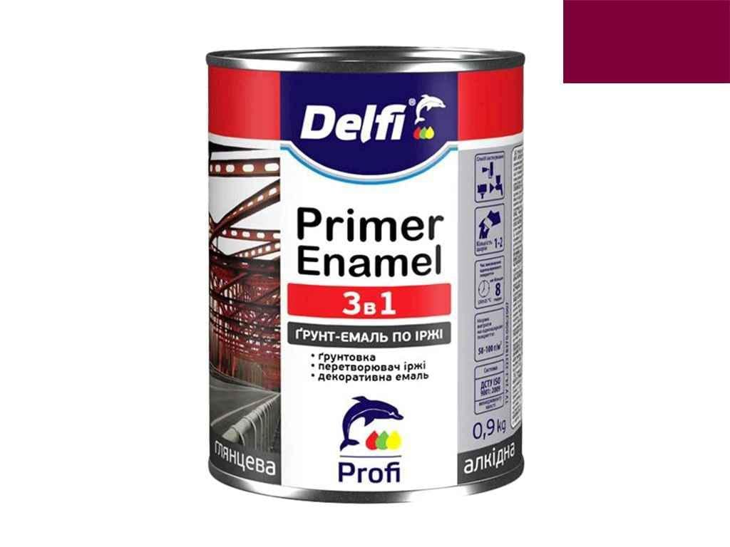 Грунт-емаль Delfi по іржі 3в1 900 г Вишневий (483527)