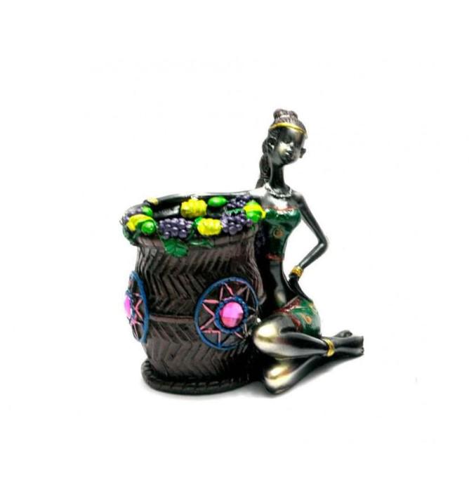 Статуэтка африканка подставка под ручки 12,5х11,5х7 см