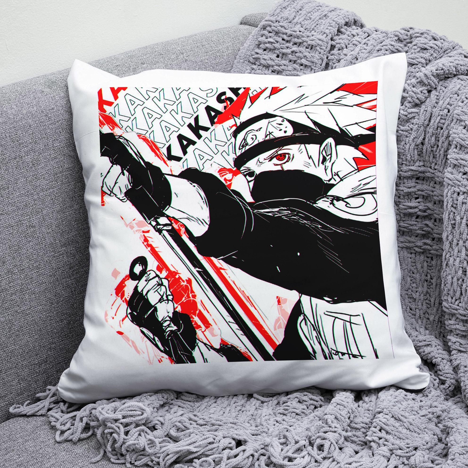 Плюшевая подушка квадрат с принтом аниме Naruto Какаши