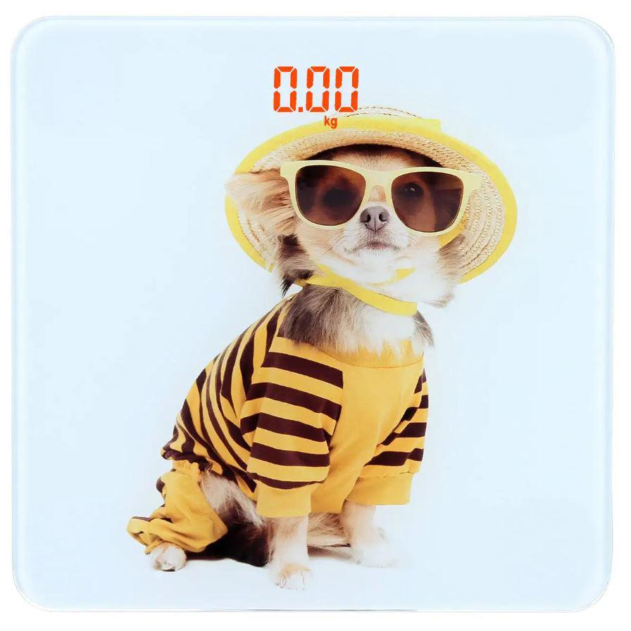 Весы напольные стеклянные Domotec MS-2019 Собака до 180 кг (11640931)