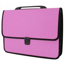 Портфель на застежке Economix Вышиванка А4 пластиковый Розовый (E31641-09)