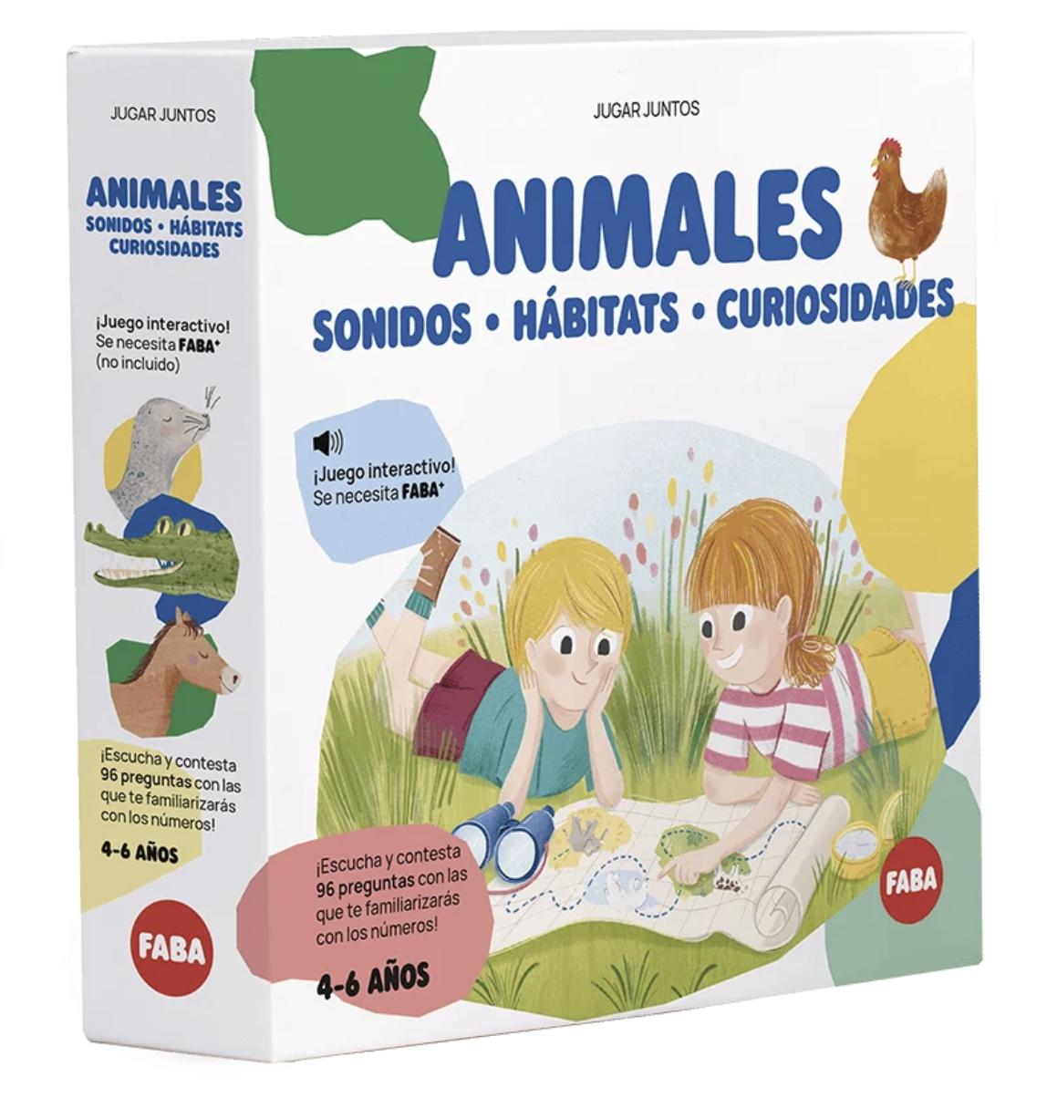 Интерактивная игра FABA+ Animales Животные испанская версия 96 вопросов 4-6 лет (SKU-228)