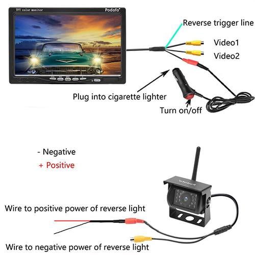 Монітор з WiFi Камерою заднього виду Camecho car monitor 7" (00251) - фото 8