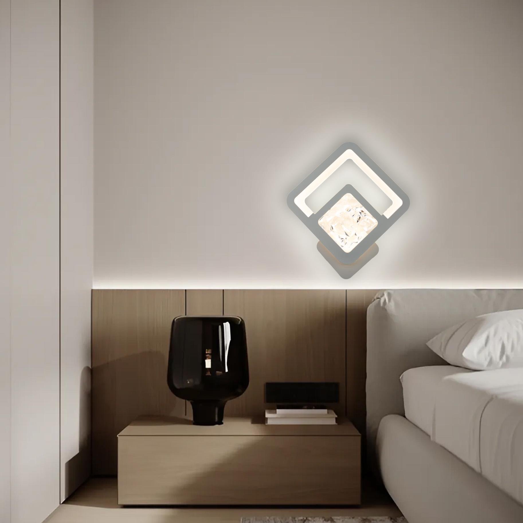 Бра управляемый светодиодный ESLLSE TETRA ICE 13 Вт 288х252х46 мм Белый (10583) - фото 5 Бра управляемый светодиодный ESLLSE TETRA ICE 13 Вт 288х252х46 мм Белый (10583) - фото 5