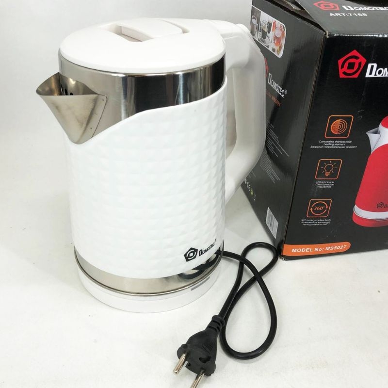 Электрочайник Domotec MS-5027 2000W 2 л White - фото 5