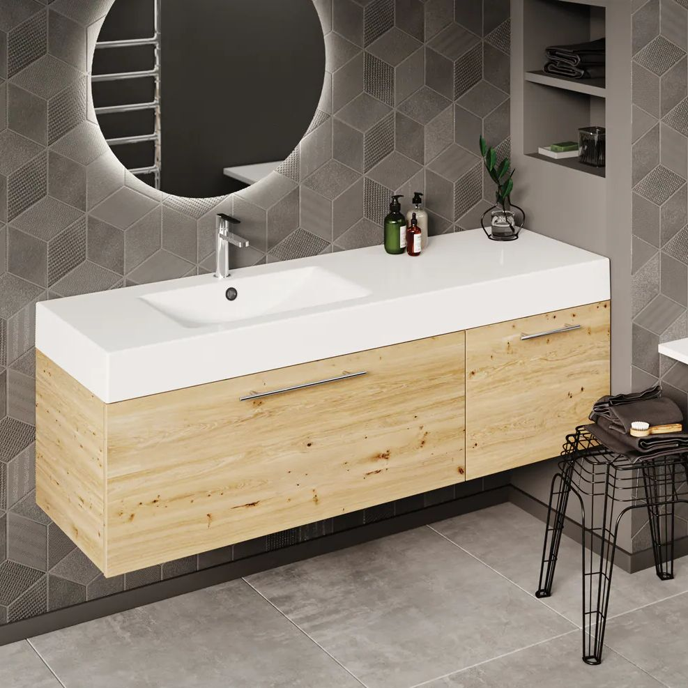 Умывальник подвесной PAA Long Step ILS1500/A/00 1500х490х110 мм Белый глянцевый (ILS1500_A_00) - фото 4