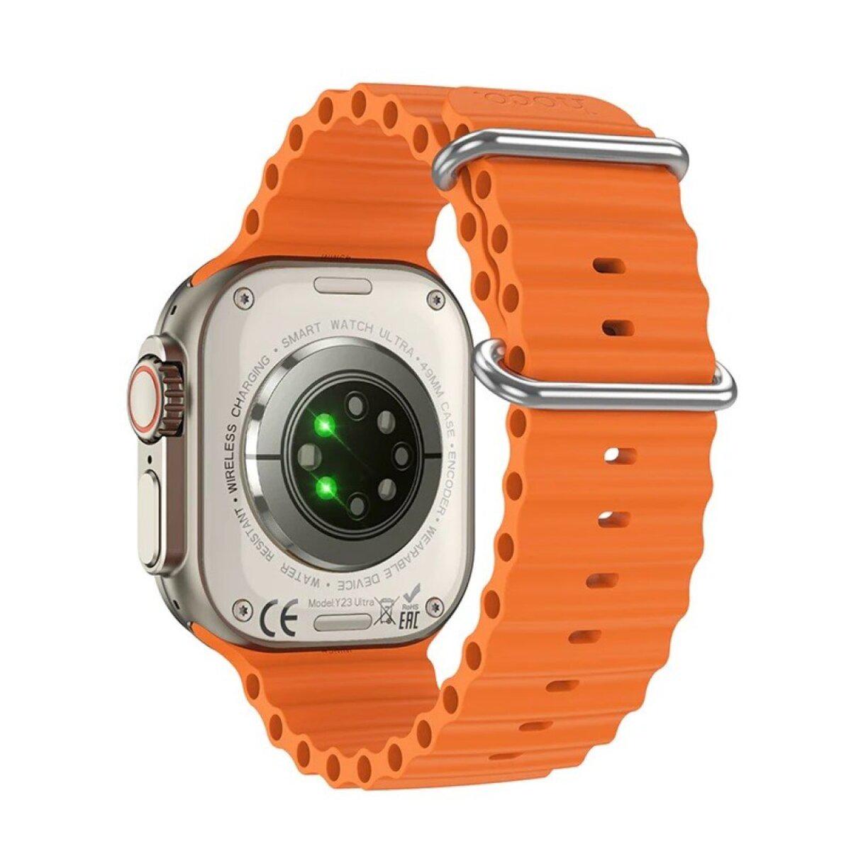 Смарт-годинник Hoco Y23 Ultra Smart Sports Watch Call Version BT5.3 2.02" 300 mAh Titanium Gold (6942007634908) - фото 2