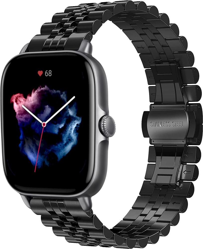 Браслет металлический Stech для Amazfit GTS 3 Black (26978-2B)