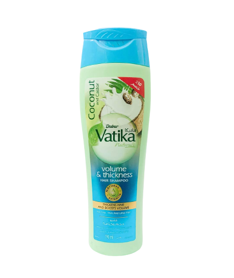 Шампунь Dabur Vatika volume and thinkness coconut and castor (243)