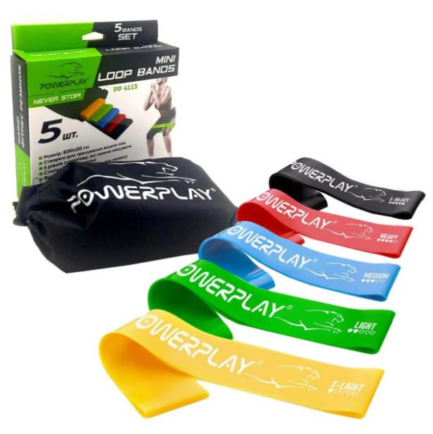 Резинки для фітнесу PowerPlay 4113 Mini Power Band Set 5 шт. 1-20 кг (PP_4113)