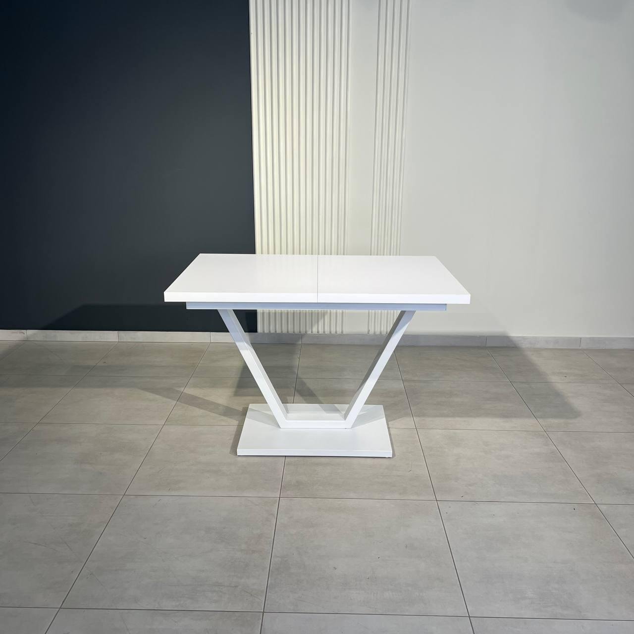 Обідній стіл розсувний VEGAS Loft металевий 115-195х75х75 см Аляска Білий/Білий (000086670) Обідній стіл розсувний VEGAS Loft металевий 115-195х75х75 см Аляска Білий/Білий (000086670)