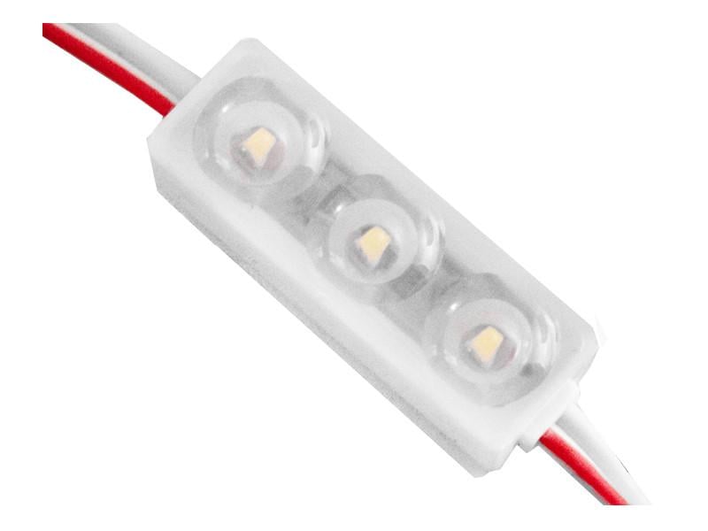 Светодиодный модуль SMD2835 3 LED 12В 0,6 Вт IP65 6500К холодный белый (2916) Светодиодный модуль SMD2835 3 LED 12В 0,6 Вт IP65 6500К холодный белый (2916)