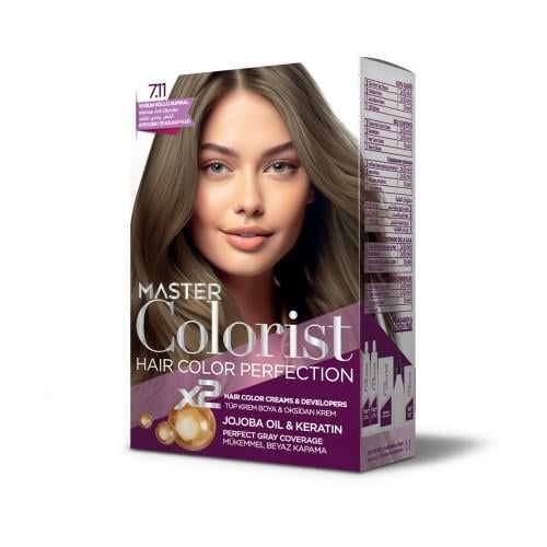 Краска для волос Master Colorist 7.11 2x50 мл/2x50 мл/10 мл Интенсивный пепельно-русый (302336)