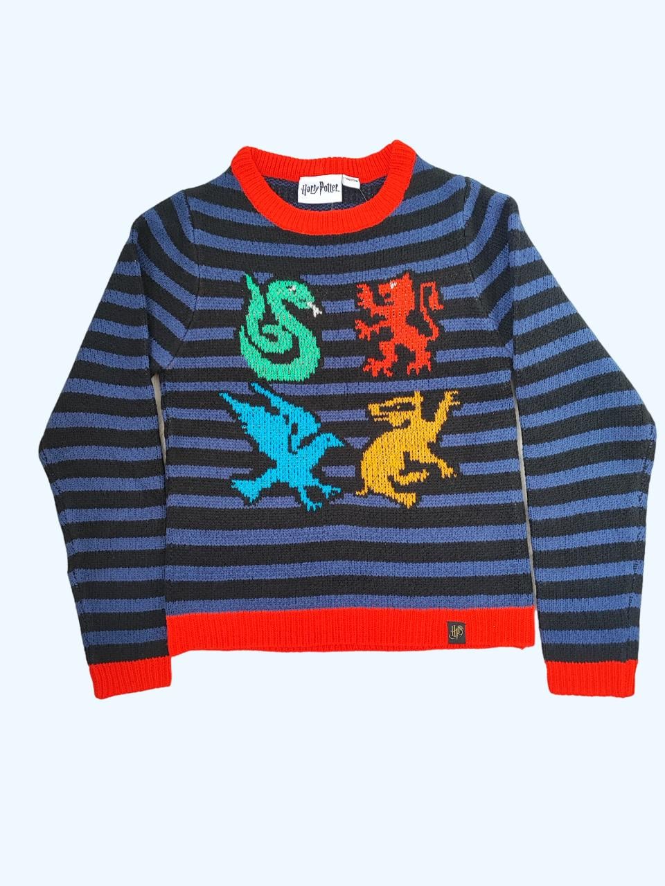 Светр в'язаний для хлопчика Harry Potter 152 см Синій з чорним (0059)