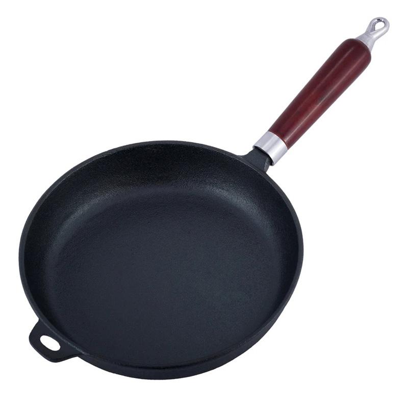 Сковорода чугунная Kamille Brighton Ø 24,5 см со съемной ручкой (KM-4810V)