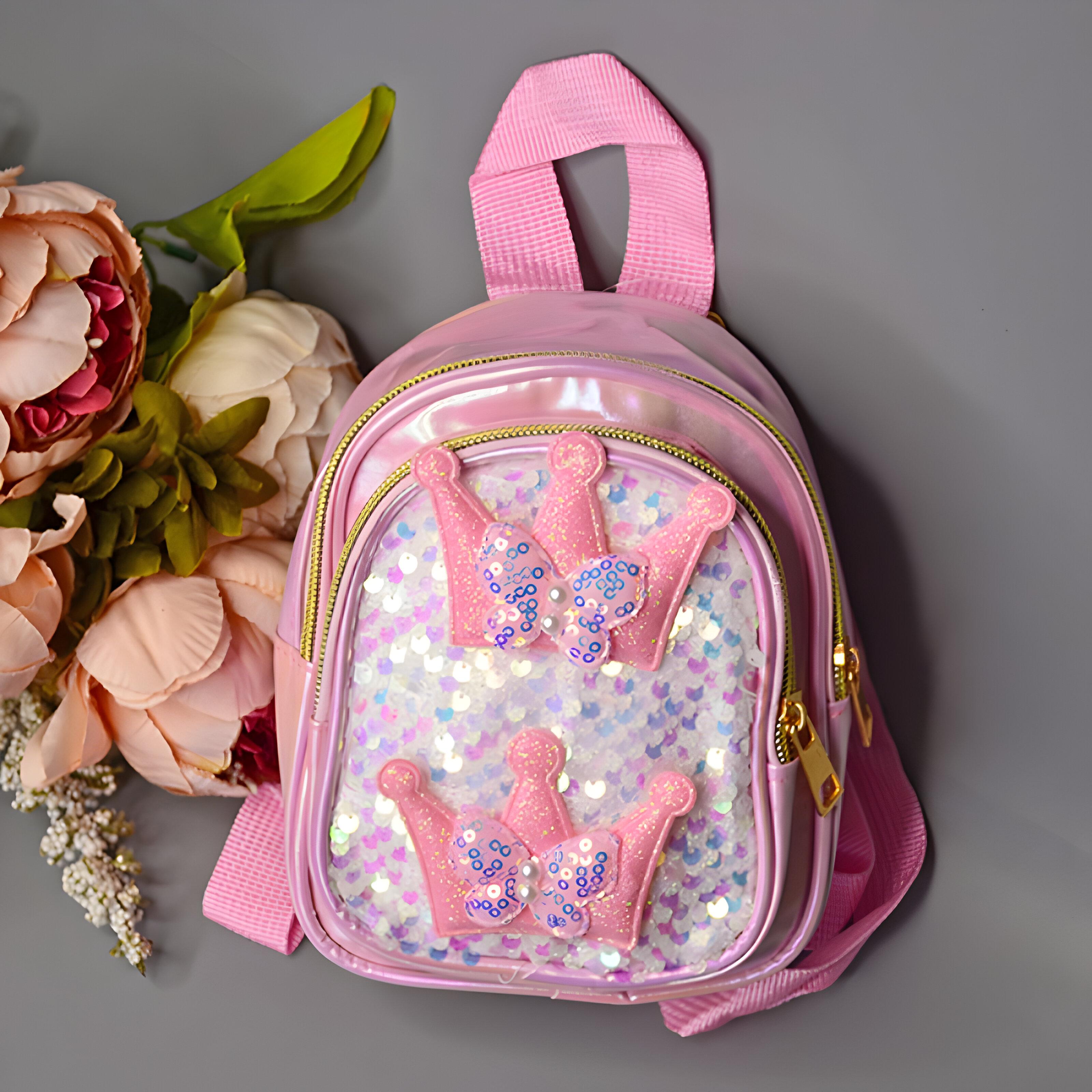 Детский рюкзак с пайетками Розовый (24-484) - фото 2 Детский рюкзак с пайетками Розовый (24-484) - фото 2