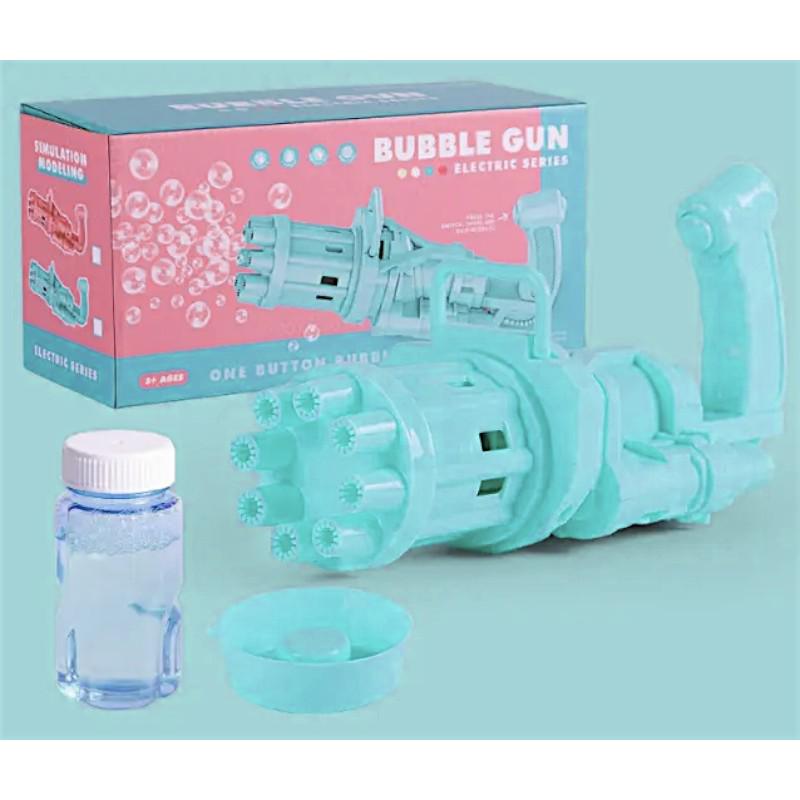 Пулемет игрушечный Gatling генератор мыльных пузырей Бирюзовый (950WJ) - фото 4 Пулемет игрушечный Gatling генератор мыльных пузырей Бирюзовый (950WJ) - фото 4